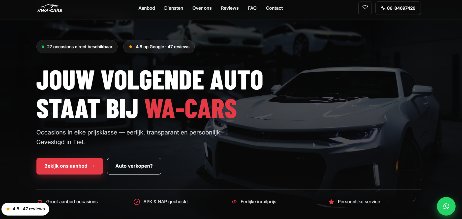 Wa Cars website